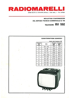 manuale Radiomarelli televisore RV592